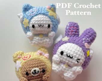 Starry Yokai (3-in-1 Animals) Pattern *digital Download PDF