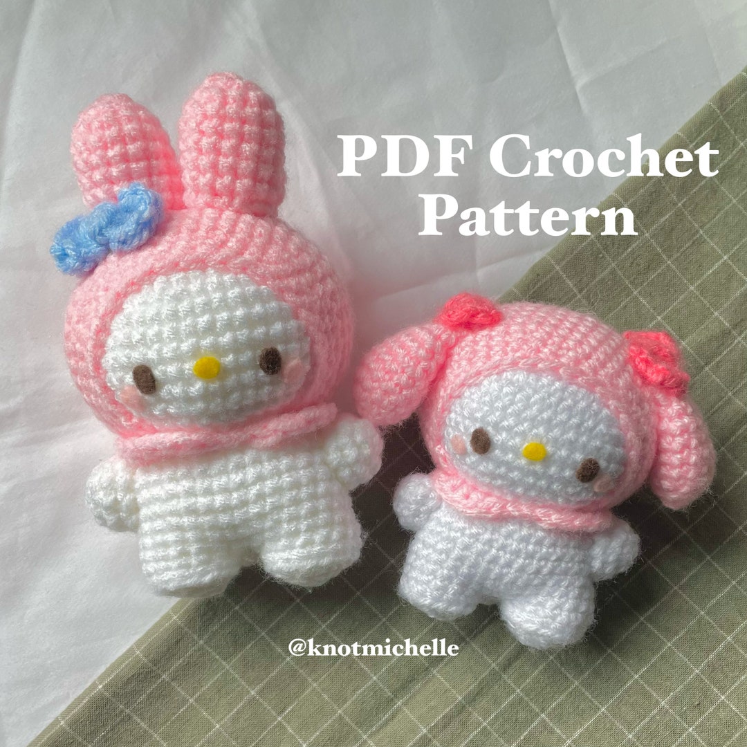 Pink Hooded Bunny - 2 Variations Crochet Pattern *digital Download