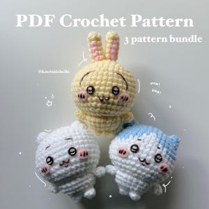 Cute Small Friends Trio Bundle Crochet Pattern Bundle (3 Patterns) *digital download PDF pattern*