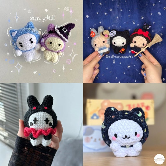 Starry Yokai (3-in-1 Animals) Pattern *digital Download PDF