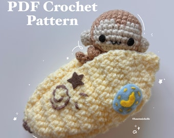 Banana Monkey Crochet Pattern *digital download PDF pattern*