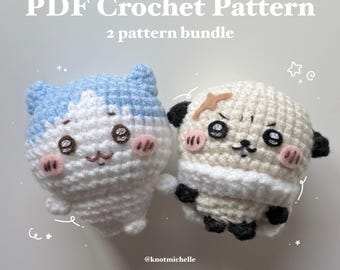 Sea Otter + Blue Patch Cat Crochet Pattern Bundle (2 Patterns) *digital download PDF pattern*