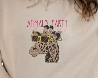 Giraffe Hoodies and Sweatshirts, Animal Shirt, Animal Print Graphic Sweatshirts Hoodies Vintage Design, Trendy Hoodies, Aesthetic Hoodies