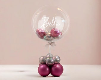 Luxe gepersonaliseerde bubble ballon met tekst