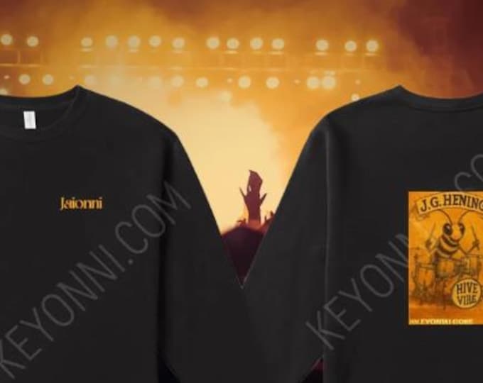 Buzz Loud. Create Bold. KeyOnni.com Hive Vibe Merch Collection 2026 Crewneck Sweatshirt