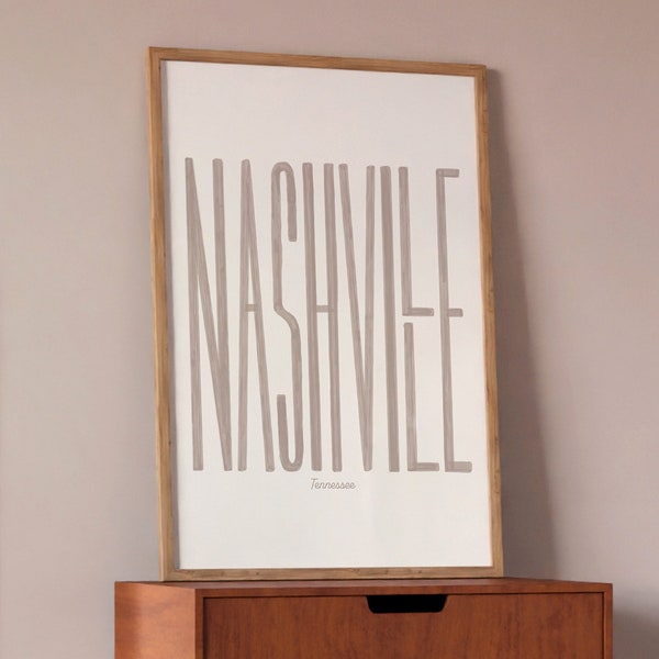Nashville Print, Digital Download, Printable Wall Art, Local Art, Tennessee Wall Art, Nashville Tennessee, Art Prints Download, Minimalist
