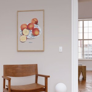 Peaches Wall Art, Digital Download, Fruit Art Print, Kitchen Wall Art, Printable Wall Art, Peaches Art Print, Kitchen Decor, Trendy Wall Art image 5