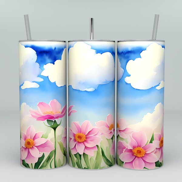 Flower and sky, Printable Images, Sublimation Design, Digital Download ONLY, PNG, Instant Download, Resizable