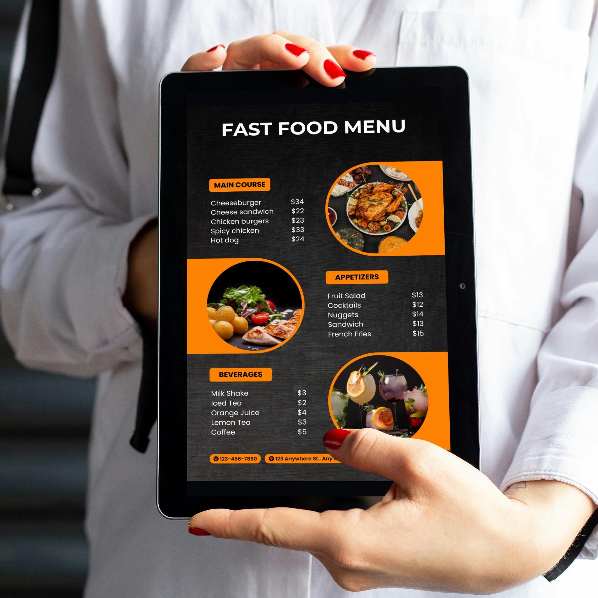 Fast Food Menu Template | Editable Fast Food Menu Template (A4 Size ...