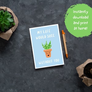 La mia vita avrebbe successo senza di te Biglietto d'auguri 5x7 / DOWNLOAD IMMEDIATO / Testi di canzoni Amicizia Romance Anniversario Biglietto, Biglietto succulento