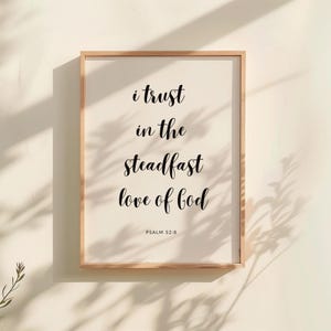 Steadfast Love Bible Verse Art Print: Black & White (Digital Download)