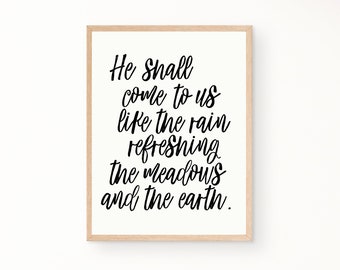 LikeThe Rain  - Christian Art Print -  Bible print, digital art print, wall art, Bible verse art, scripture artwork, Christian Art