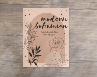 Modern Bohemian Coloring Book: 40+ Floral Designs (Digital Download)