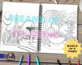 Experience a High-Tech Utopia with Digital Futuristic Cydonia Colony Coloring Pages.