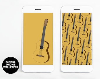 Guitar Phone Wallpaper Bundle - iPhone/Android - Downloadable Lock Screen - Background Skin - Music Lover - Instant Download - United Goods