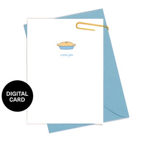 Cutie Pie - Cartão para impressão para chá de bebê, Dia dos Namorados, Aniversário, Amor, Aniversário, Amigo - Download instantâneo - Tamanho A2 - United Goods