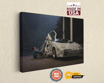 Iconic Wall Street Movie Scene Canvas – Crawling to Lambo, Cinematic Wall Art, Unique Gift for Film Lovers