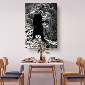 Villain Wall Art Canvas Print: Money Burn Scene, Dark Pop Culture Style | Premium Ink, | Gallery Quality image 2