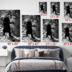 Villain Wall Art Canvas Print: Money Burn Scene, Dark Pop Culture Style | Premium Ink, | Gallery Quality image 3