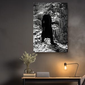 Villain Wall Art Canvas Print: Money Burn Scene, Dark Pop Culture Style | Premium Ink, | Gallery Quality image 6