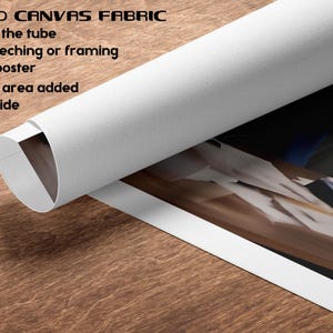 a roll of paper with a picture of a man on it