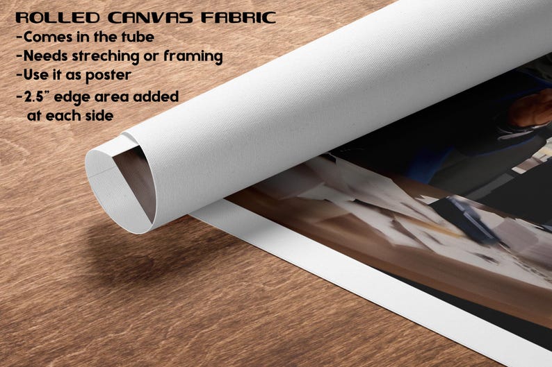 a roll of paper with a picture of a man on it