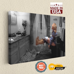 Dumb and Dumber Bathroom Scene On Canvas Print -Comedy Film-Inspired Handcrafted Wall Art
