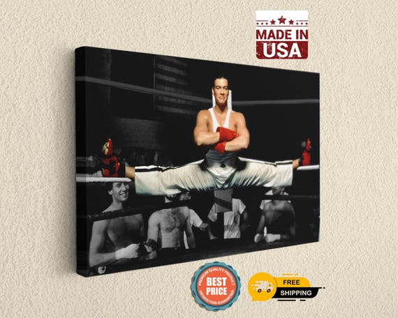 Martial Arts Canvas Art Print: Iconic Karate Fighter Theme, Premium Materials (Hand-Stretched, Fade-Resistant Ink, Wall Decor)