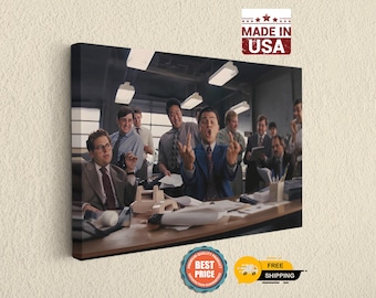 Wolf of Wall Street Inspirational Canvas: Motivational Broker Scene, Movie Art | Premium Canvas, Ready to Hang | Multiple Sizes
