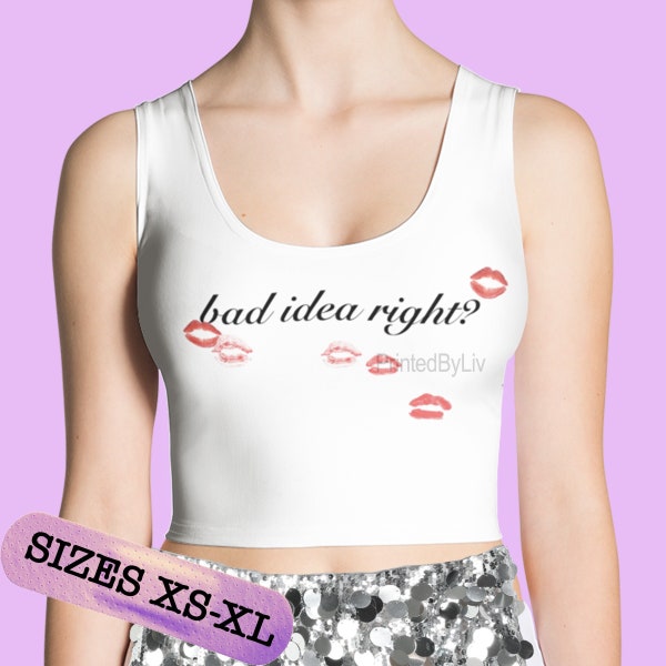 Olivia Rodrigo Inspired Bad Idea Right Crop Tee/Tank