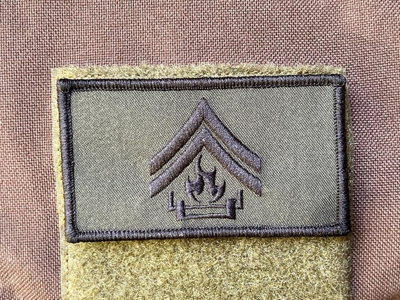 Buy Corporals Corner Velcro Patches OD Green 2 X 3.5 Inch Online in India 