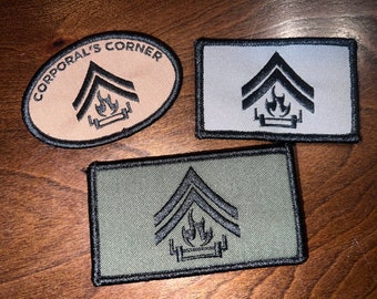 Corporals Corner 3 Patch Combo Pack (Combine Shipping and Save Money)