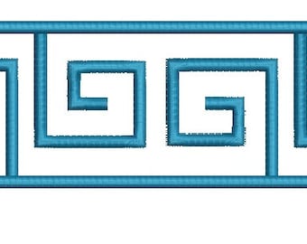 Motif de broderie Machine à la frontière grecque, ce n'est pas un produit réel, ce sont des fichiers numériques