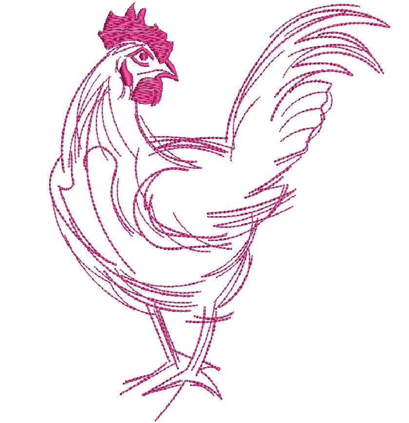 Rooster Machine Embroidery Design, This is Not a Real Product, These Are  Digital Files 