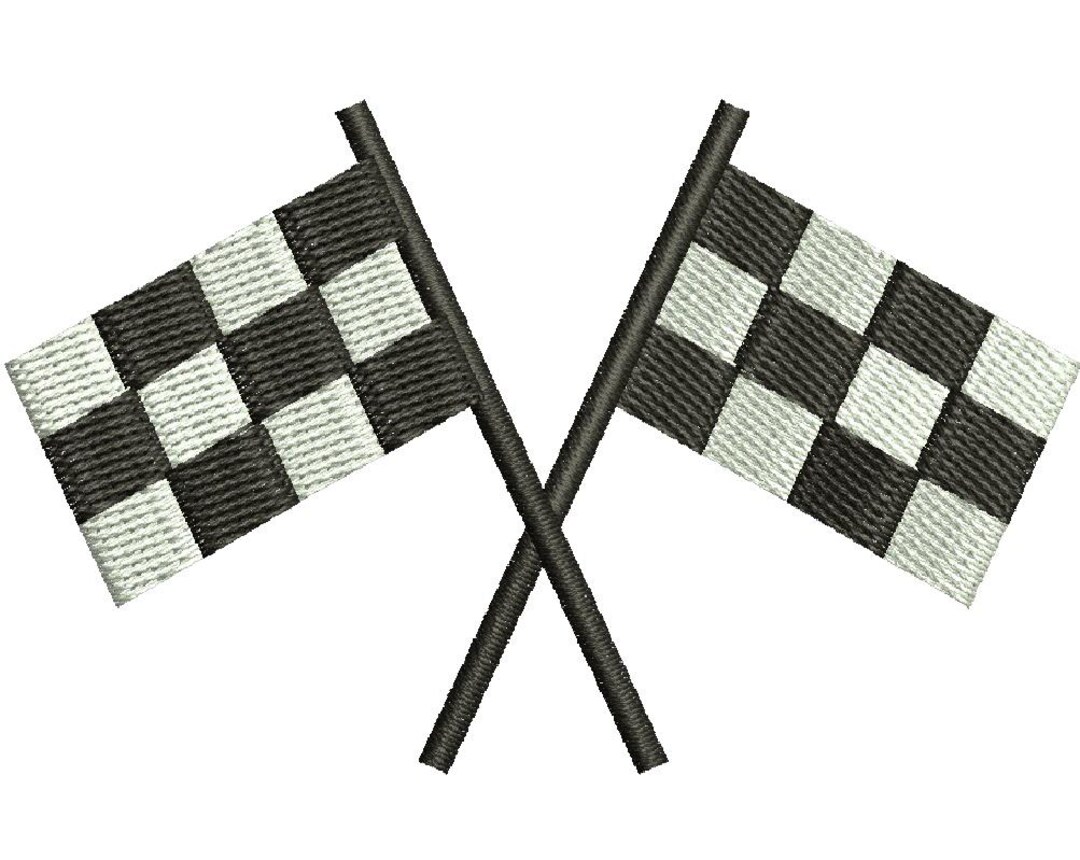 Racing Flags Machine Embroidery Design, This is Not a Real Product ...