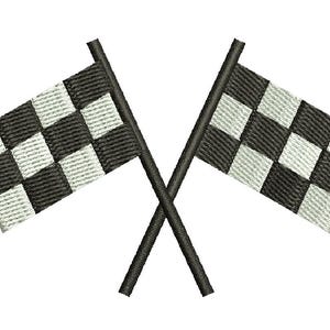 Racing Flags Machine Embroidery Design, This is Not a Real Product ...