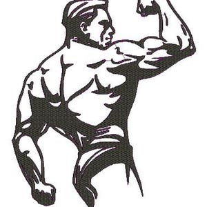 body builder Machine Embroidery design, this is not a real product, These are digital files