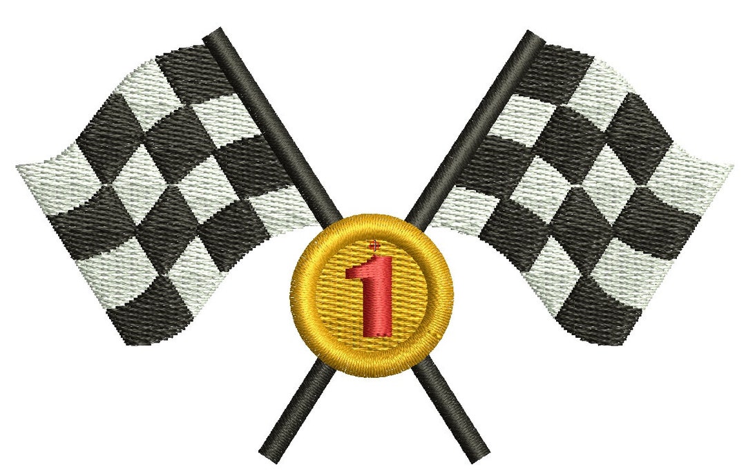 Racing Flag Machine Embroidery Design, This is Not a Real Product ...