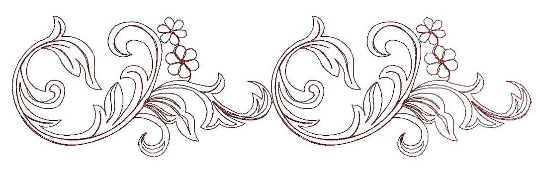 Border Festoon Machine Embroidery Design, This is Not a Real Product ...