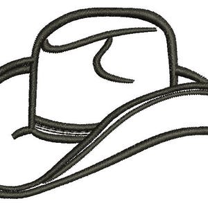 Hat machine embroidery design, simple hat embroidery pattern, minimalistic embroidery file