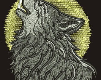 Diseños de bordado a máquina de lobo, descarga instantánea, este no es un producto real, estos son archivos digitales
