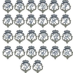 Monogram Alphabet  26 letters Machine Embroidery design, this is not a real product, These are digital files
