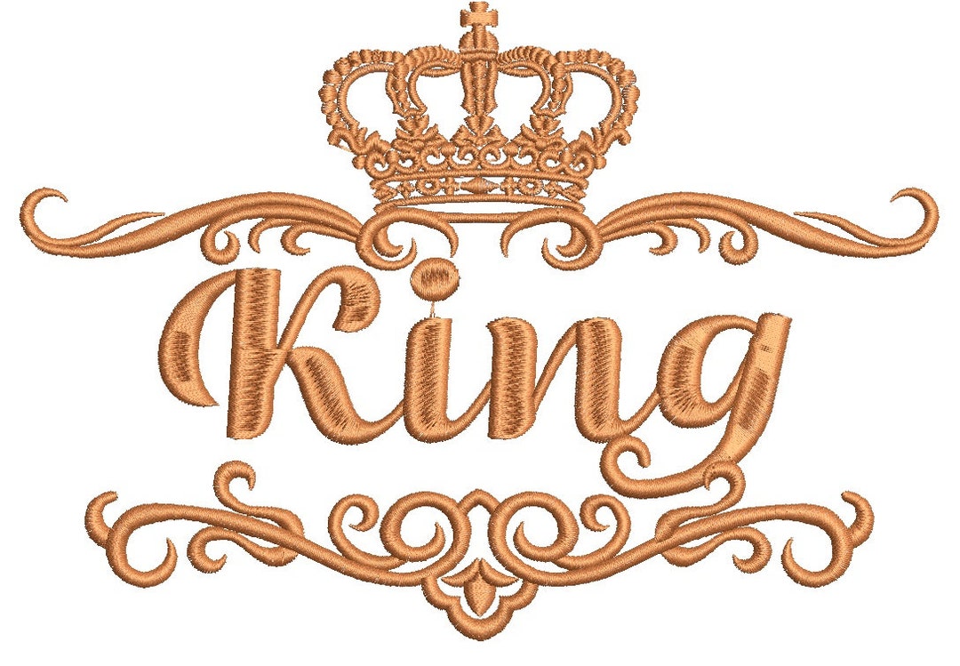 King Machine Embroidery Design, This is Not a Real Product, These Are