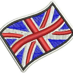 British Flag Patch, Machine Embroidery Design (Digital Files)