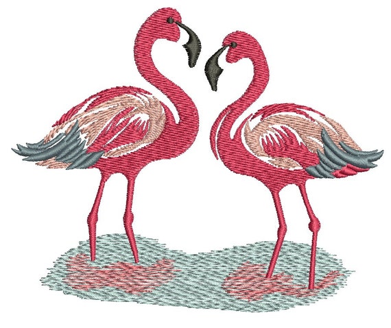 Flamingo Machine Embroidery Design, This is Not a Real Product