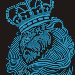 lion king in the crown Machine Embroidery Design