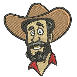 man in a hat  Machine Embroidery design, this is not a real product, These are digital files