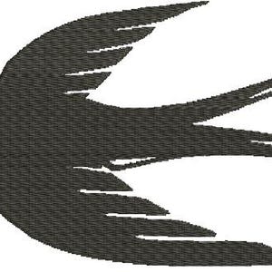 Graceful Swallow Bird Embroidery Design, Instant Download