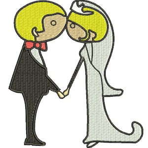 Newlyweds Just Married Machine Embroidery design, this is not a real product, These are digital files