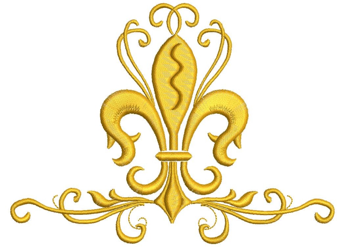 Fleur De Lis and Pattern Machine Embroidery Design, This is Not a Real ...